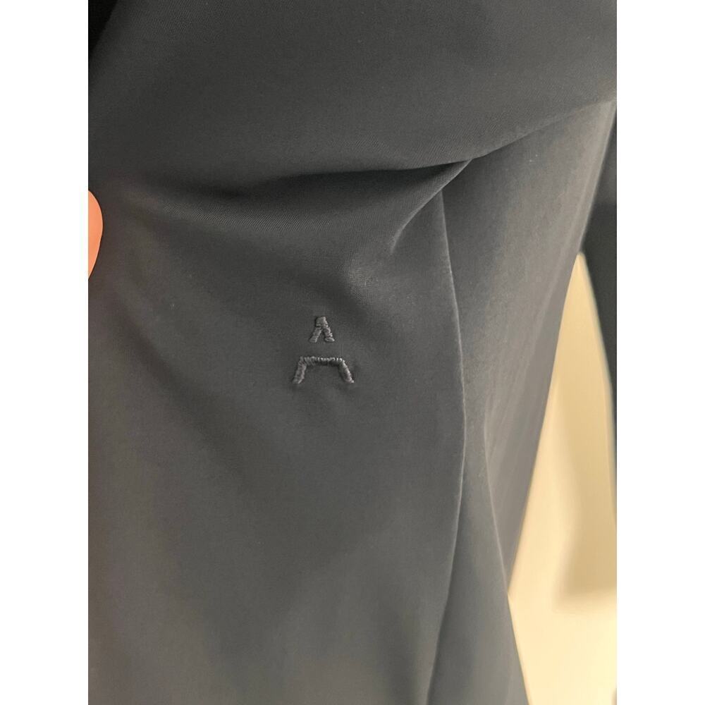 ADAY Something Borrowed Travel Nylon Blend Snap Front Midi Dress Navy Size M - Picture 8 of 9